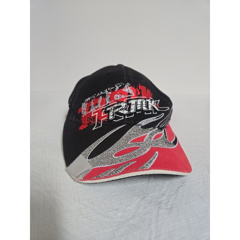 Vintage Pure Polaris RMK Hat Black‎ Red Embroidered Snowmobile Strapback Cap